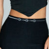 A zoomed-in detail of the embroidery of the "Ride Or Die Bengalina Pants" from the summer 23/24 Matte collection.