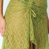 A zoomed-in detail of the "Lace Musgo Stretch" green skirt from the summer 23/24 Matte collection.