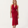 The Bella Beaded Red Mesh Skirt from the Matte 24/25 summer collection