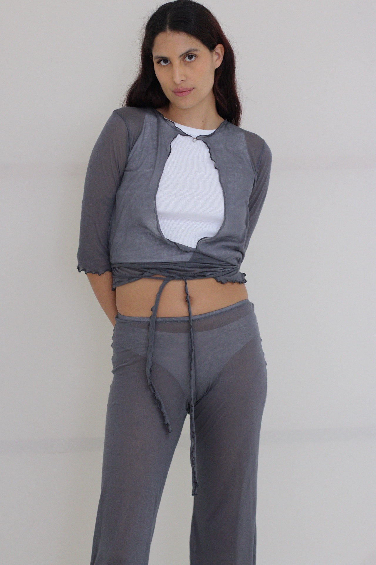 Matte summer 2026 cotton grey top